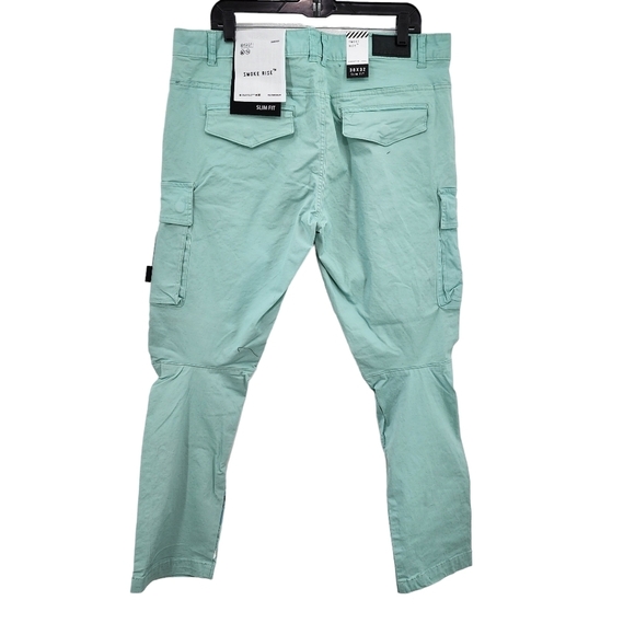 Smoke Rise Men's Stencil Printed Slim Fit Twill Cargo Pants - 38X32 - Picture 6 of 9